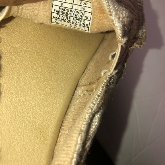 𝅺sanuk Donna cream textile canvas shoes size  9 - Picture 4 of 6